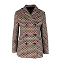 Prada chaqueta con botones y forro con estampado geométrico