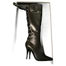 Black leather boots Y ves-Saint-Laurent - Yves Saint Laurent