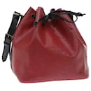LOUIS VUITTON Epi Petit Noe Shoulder Bag bicolor Black Red M44172 LV Auth 52381 - Louis Vuitton