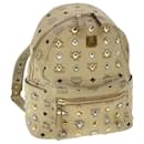 MCM Vicetos Logogram Backpack PVC Leather Beige Auth bs8030