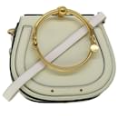 Chloe Small Bracelet Hand Bag Nile leather 2way Cream Auth 52444 - Chloé