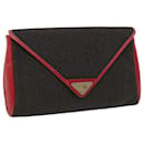 SAINT LAURENT Clutch Bag PVC Leather Red Auth bs7992 - Saint Laurent