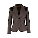 Dolce & Gabbana Houndstooth Wool and Corduroy Jacket