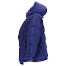 Balenciaga New Swing Puffer Jacket In Blue Polyester