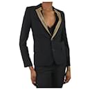 Black buttoned blazer with metal embroidery - size FR 34 - Saint Laurent