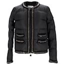 Moncler Chain Link Puffer Jacket in Black Polyamide