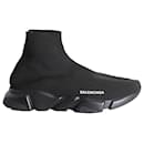 Balenciaga Speed Sneakers in Black Polyester Knit