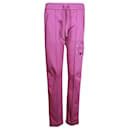 Chanel Floral Lace Detail Sweatpants in Purple Cotton