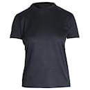Prada Back Logo T-Shirt aus schwarzer Baumwolle
