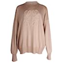 Pull Loewe Anagram Knit en laine rose pastel