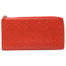Lange Geldbörse mit geprägtem Reißverschluss von Loewe aus rotem Leder
