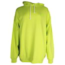 Acne Studios Farrin Face Hoodie in Lime Green Cotton