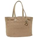 Christian Dior Canage Shoulder Bag Coated Canvas Beige Brown Auth bs7808