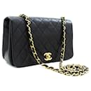 CHANEL Full Flap Chain Shoulder Bag Black Quilted Lambskin - Chanel
