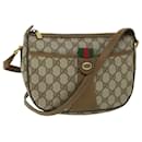 GUCCI GG Canvas Web Sherry Line Shoulder Bag PVC Leather Beige Green Auth yk8413 - Gucci