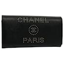 Portafoglio lungo CHANEL Pelle di caviale Nero CC Auth bs7938 - Chanel