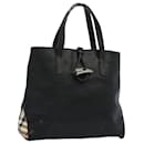 BURBERRY Hand Bag Leather Black Auth bs7987 - Burberry