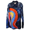 Marni Abstract Rainbow Button-Up Shirt in Multicolor Cotton