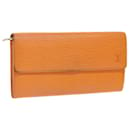 LOUIS VUITTON Epi Porte Monnaie Kreditbrieftasche Orange Mandarin M6359H Auth 52890 - Louis Vuitton