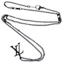LOUIS VUITTON Adjustable Collier LV Upside Down Necklace Black M62683 auth 52449 - Louis Vuitton