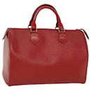 Louis Vuitton Epi Speedy 30 Hand Bag Castilian Red M43007 LV Auth ki3346