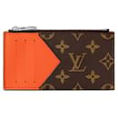 Porta-cartões LV Coin laranja novo - Louis Vuitton