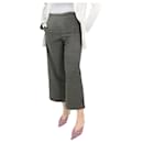 Grey check high-rise wide-leg trousers - size S - Rue Blanche
