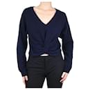 Pull col V noeud bleu marine - taille S - Autre Marque