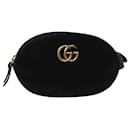 Black velvet Marmont belt bag - Gucci