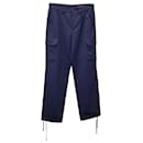 Pantaloni cargo con pannelli Louis Vuitton LVSE in lana blu navy