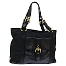 PRADA Shoulder Bag Leather nylon Black Auth bs7809 - Prada