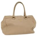 PRADA Shoulder Bag Leather Beige Auth bs8119 - Prada