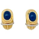 Boucheron earrings, "Jaipur", two golds, lapis lazuli.