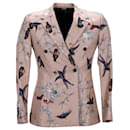 Dolce & Gabbana Birds of Paradise Double-Breasted Blazer in Multicolor Silk