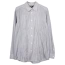 Striped Cotton Shirt with Front Pleats - Issey Miyake