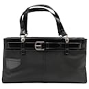 Christian Dior nylon and patent leather handbag