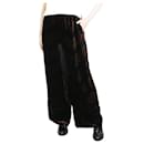 Black elasticated waist wide-leg trousers - size S - Autre Marque