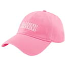 Cappellino con logo - Ganni - Cotone - Rosa