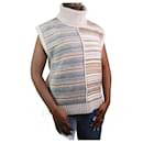 Beige and grey patterned jumper vest - size L - Autre Marque