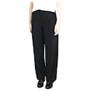 Black wool-blend elasticated waist trousers - size M - Autre Marque