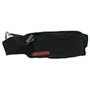 PRADA Sports Waist Bag Nylon Black Red Auth ki3352 - Prada