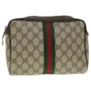 GUCCI GG Canvas Web Sherry Line Clutch Bag Beige Red 98 72 014 3553 Auth bs8039 - Gucci