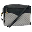 GUCCI Micro GG Canvas Shoulder Bag PVC Leather Navy Auth th3981 - Gucci