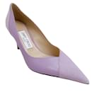 Jimmy Choo Glicine Scamosciato / Cassa in pelle verniciata 75 pompe