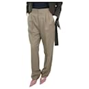 Olive green pleated trousers - size US 2 - Autre Marque