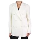 White double breasted wool blazer - size UK 8 - Autre Marque