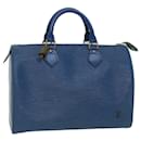 Louis Vuitton Epi Speedy 30 Handtasche Toledo Blau M43005 LV Auth 52841