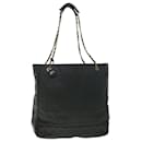 CHANEL Chain Shoulder Bag PVC Leather Black CC Auth bs8052 - Chanel