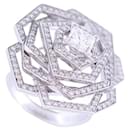 Camelia Chanel ring 1932 T 55 WHITE GOLD 18K & 167 diamants 2.31CT DIAMONDS RING