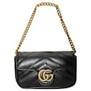 Gucci Marmont Super Mini  Bag in Black Leather